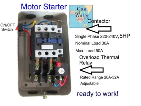 Single Phase Motor Starter Switch Connection Electrical Wiring Work
