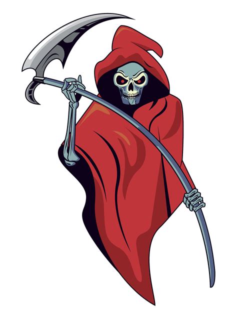 Red Grim Reaper Creature 10460100 Vector Art At Vecteezy