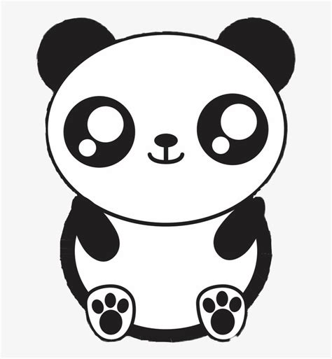 Panda Sticker Kawaii Cute Animal Drawings Png Image Transparent Png