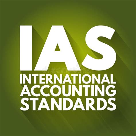 Ias International Accounting Standards Acronym Business Concept Background Stock Illustration