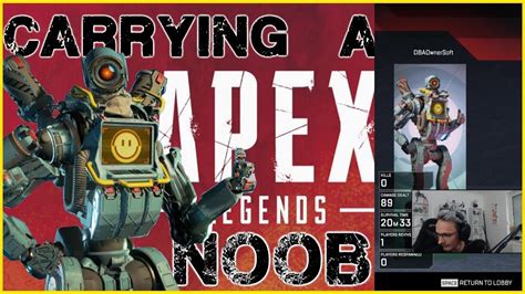 Carrying A Noob To Victory Apex Legends Highights Youtube