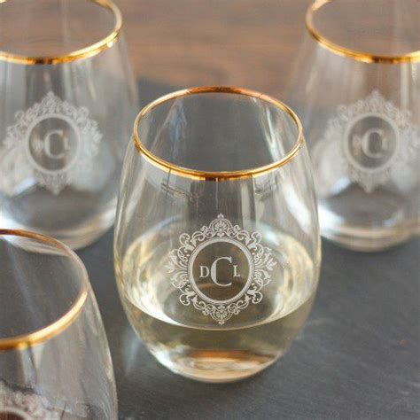 Personalized 9 Oz Stemless Wine Glass With Box Stemless Wine Glass Favors Stemless Wine