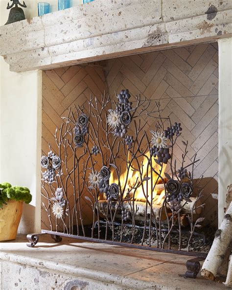 Iron Single Panel Fireplace Screen Horchow
