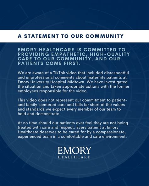 Emory Healthcare On Twitter Emory Healthcare Is Committed To Patient