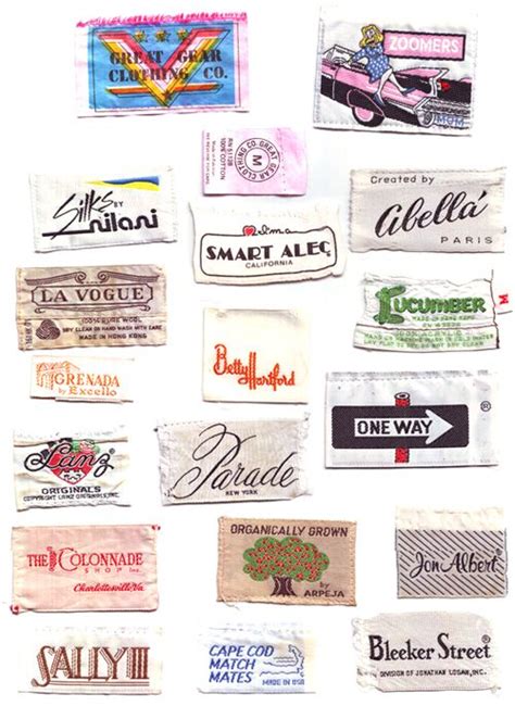 Clothing Tag Collection Collected By Kit French Vintage Labels