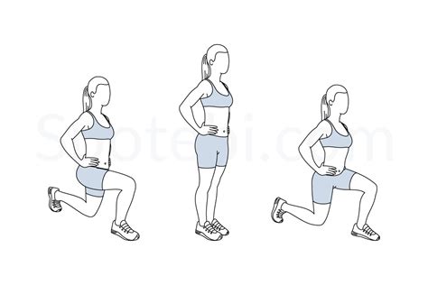 Front And Back Lunges Illustrated Exercise Guide