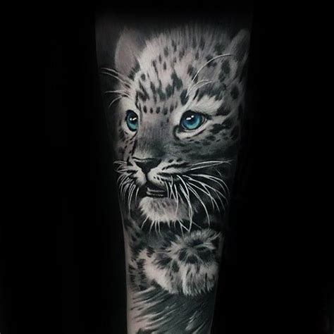 50 Wild Snow Leopard Tattoo Designs For Men 2024 Guide