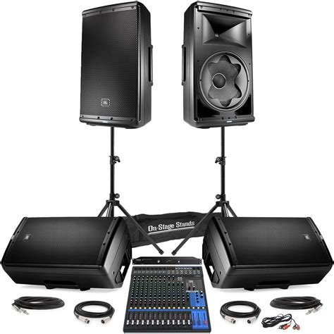 Church Sound System Package With 4 Jbl Eon612 Powered Speakers Yamaha