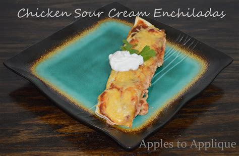 These crispy oven baked chicken wings are a perfect appetizer for a party, but also easy enough to make for a tasty. Apples to Applique: Chicken Sour Cream Enchiladas