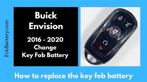 Buick Envision Key Fob Battery Replacement 2016 2020 Youtube