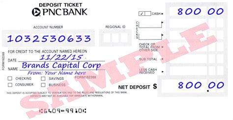 Filling out your deposit slip accurately ensures that your deposit will be made sooner, especially if you are depositing money via the atm or overnight deposit box. Brands Capital - Payment options
