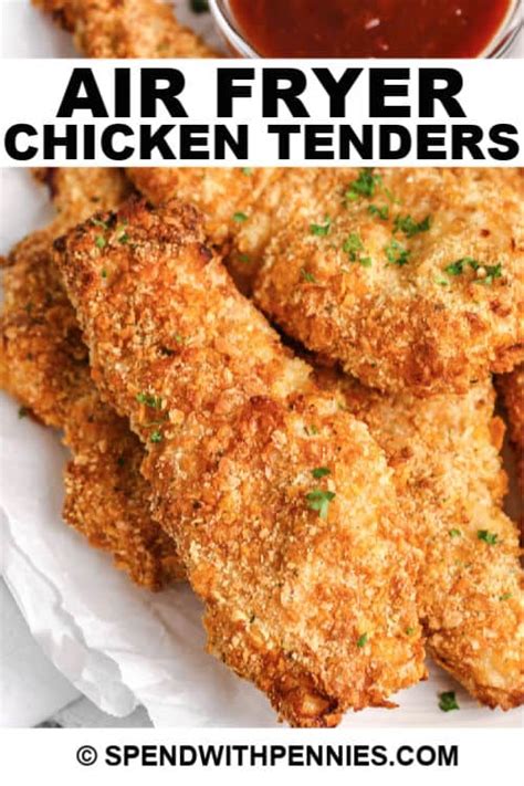 Air Fryer Chicken Tenders Seasoned And Breaded Spend With Pennies