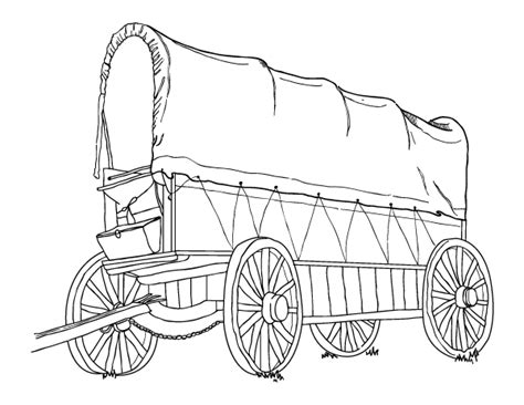 Printable Covered Wagon Coloring Page Download It At