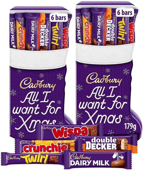 cadbury all i want for xmas large stocking chocolate selection box 179g 2 pack bundle amazon