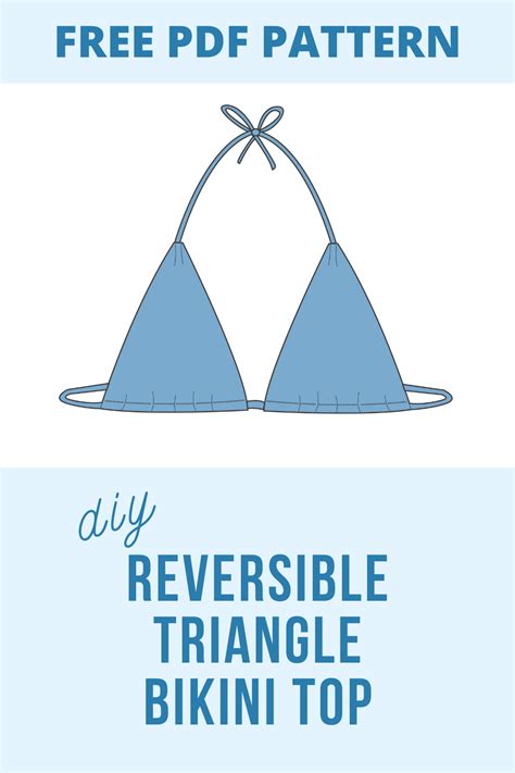 Learn To Make A DIY Reversible Triangle Bikini Top Free Pattern