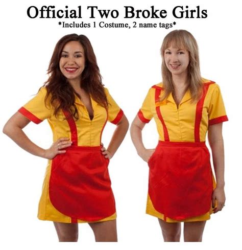 2 broke girls max and caroline diner waitress costume large x large diy halloween costumes