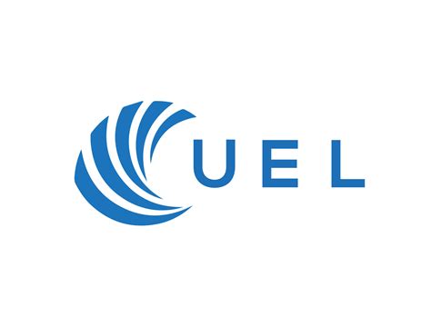Uel Letter Logo Design On White Background Uel Creative Circle Letter