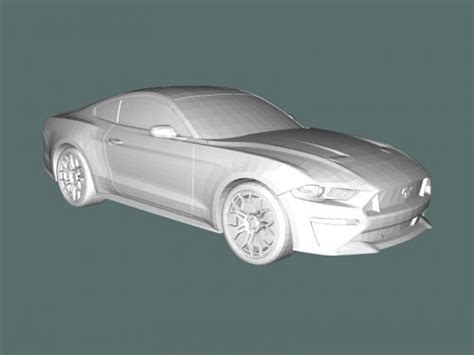 Ford Mustang Stl For 3d Printer 3d Collectible 3d Model Car Etsy