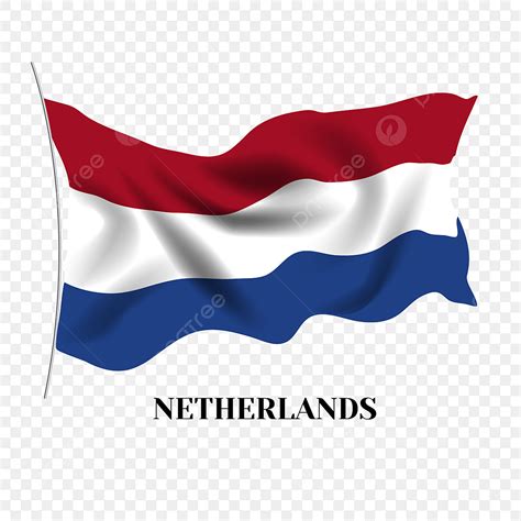 Netherlands Flag Clipart Vector Hand Drawn Cartoon Netherlands Flag