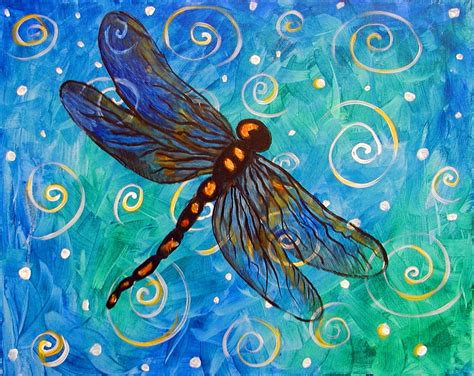 Dragonfly Painting Painting Whimsical Paintings