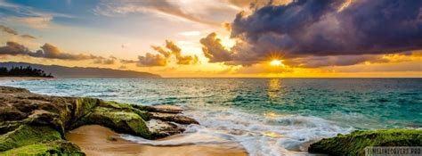 Hawaiian Beach Sunset Facebook Cover Photo