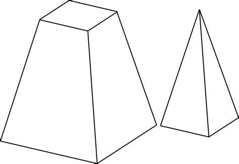 A pyramid is made by connecting a base to an apex. Rectangular Pyramid Cut By Plane | ClipArt ETC