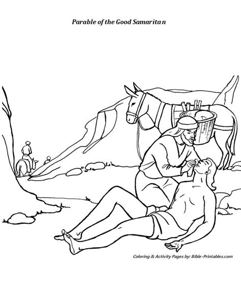 The Parable Of The Good Samaritan Coloring Pages 1 Jesus Coloring