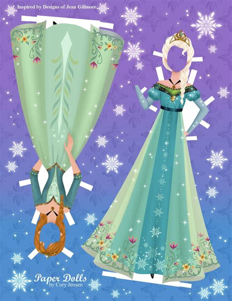 Frozen Paper Dolls Disney Paper Dolls Princess Paper