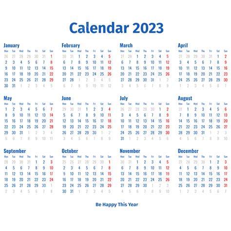 Calendario Blu Semplice 2023 Kalender Calendario 2023 Calendario