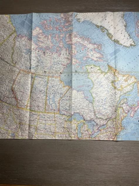 Vintage Canada Wall Map National Geographic Society 1967 Exploring