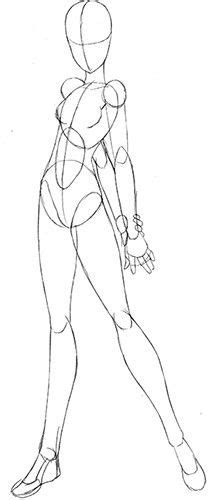 Female Anime Body Poses For Drawing Sketch Coloring Page