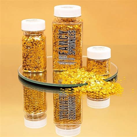 Edible Gold Glitter Metallic Stars Vegan By Cake Craft Company