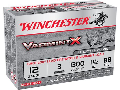 Winchester Varmint X Ga Ammo Bb Lead Shot Oz Box Of