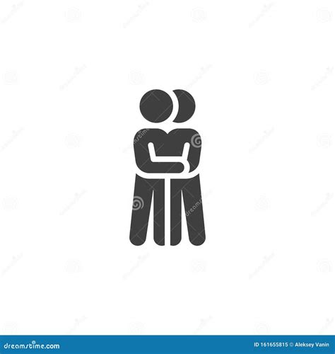 Two People Hugging Vector Icon Stock Vector Illustration Of Perfect
