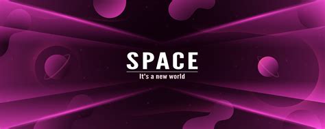 3D Purple Black Space Banner 1072452 Vector Art at Vecteezy