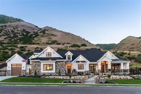 Farmhouse Style Dream House In Utah With A Mountainous Backdrop