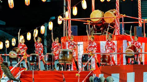 Bon Odori Festival In Bangkok Thailand Editorial Photo Image Of Percussion Drum