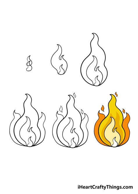 How To Draw Fire A Step By Step Guide I Heart Crafty Things Anhvu