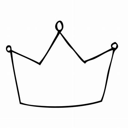 Crown Drawing Simple Drawings Clipart King Princess