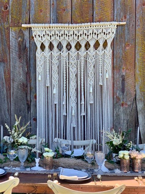 Macrame Wedding Backdrop Wedding Decor Large Macrame Wall Hanging