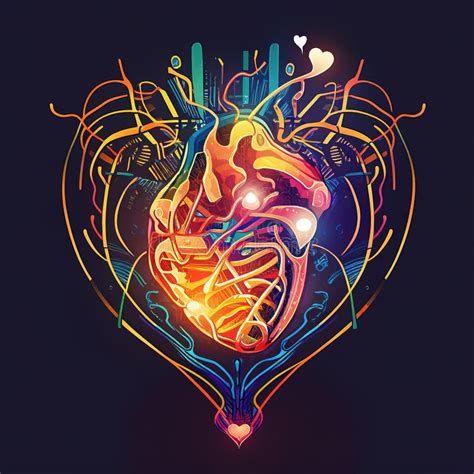 Human Heart Illustrations Design In Vector Art 3d Design Concepts Stock