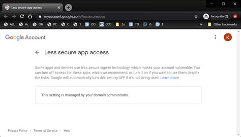 In my understanding, less secure apps refers to applications that send your credentials directly to gmail. Advanced Gmail Setup · Load Manager