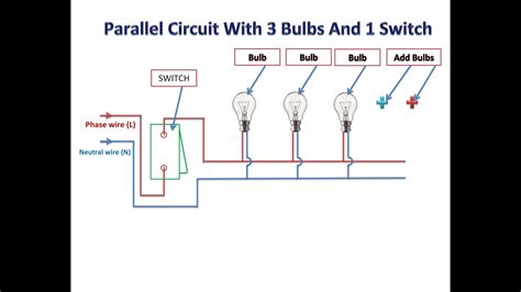How To Make 3 Bulbs 1 Switch Connection In Parallel Circuit At Home