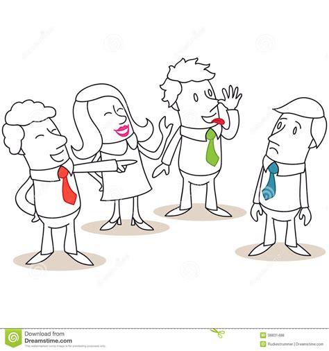 Group Of Business People Bullying Colleague Stock Vector - Image: 38831488