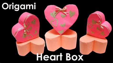 Origami Heart Box Valentines Chocolate Box Heart Shaped Box