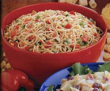 Combine the spaghetti with the tomatoes and their juices. Summer Spaghetti Salad | Cold spaghetti salad, Spaghetti ...
