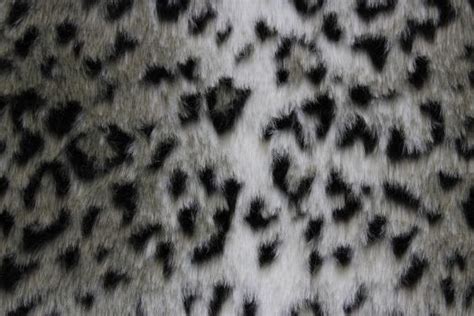 Faux Fur Snow Leopard Greyblack The Fabric Mill