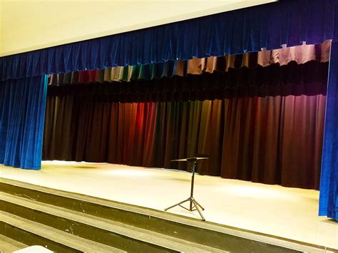 Stage Drapes In School Auditorium Rosen Interiors