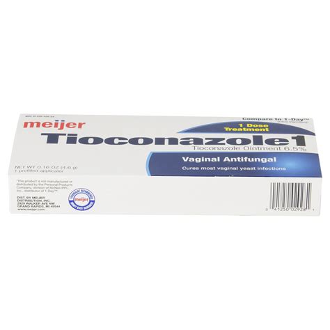 Meijer Tioconazole Ointment 65 Percent Vaginal Antifungal 1 Dose