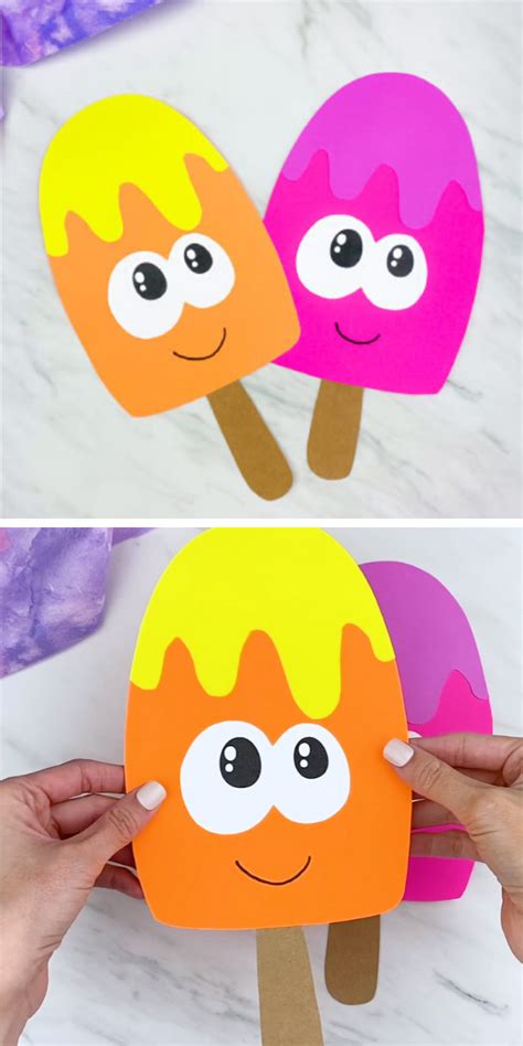 Ice Cream Craft For Kids Free Template Ice Cream Crafts Popsicle